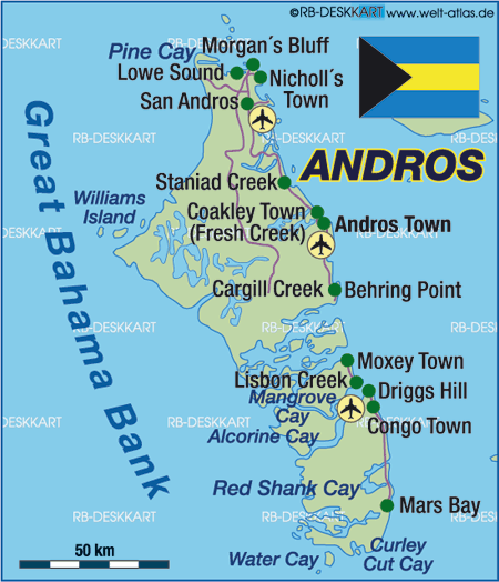 Andros in The Bahamas - The Largest Island in The Bahamas